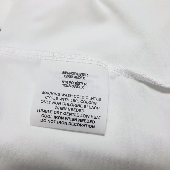 Men's Hang Ten White Crew Neck Long Sleeve UPF 50+ Quick Dry Graphic T-Shirt - Picture 9 of 9